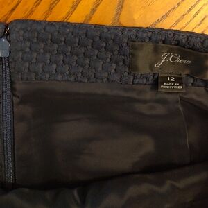 J. Crew Navy Textured Skirt